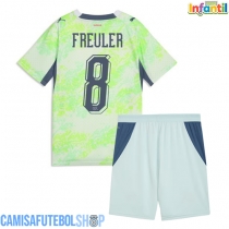 Camisa de time de futebol Suíça Remo Freuler #8 Replicas 2º Equipamento Infantil Mundo 2026 Manga Curta (+ Calças curtas)